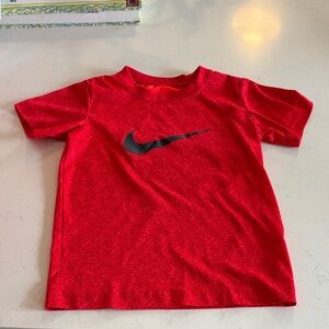 Nike Kids Red Tee with Black Logo